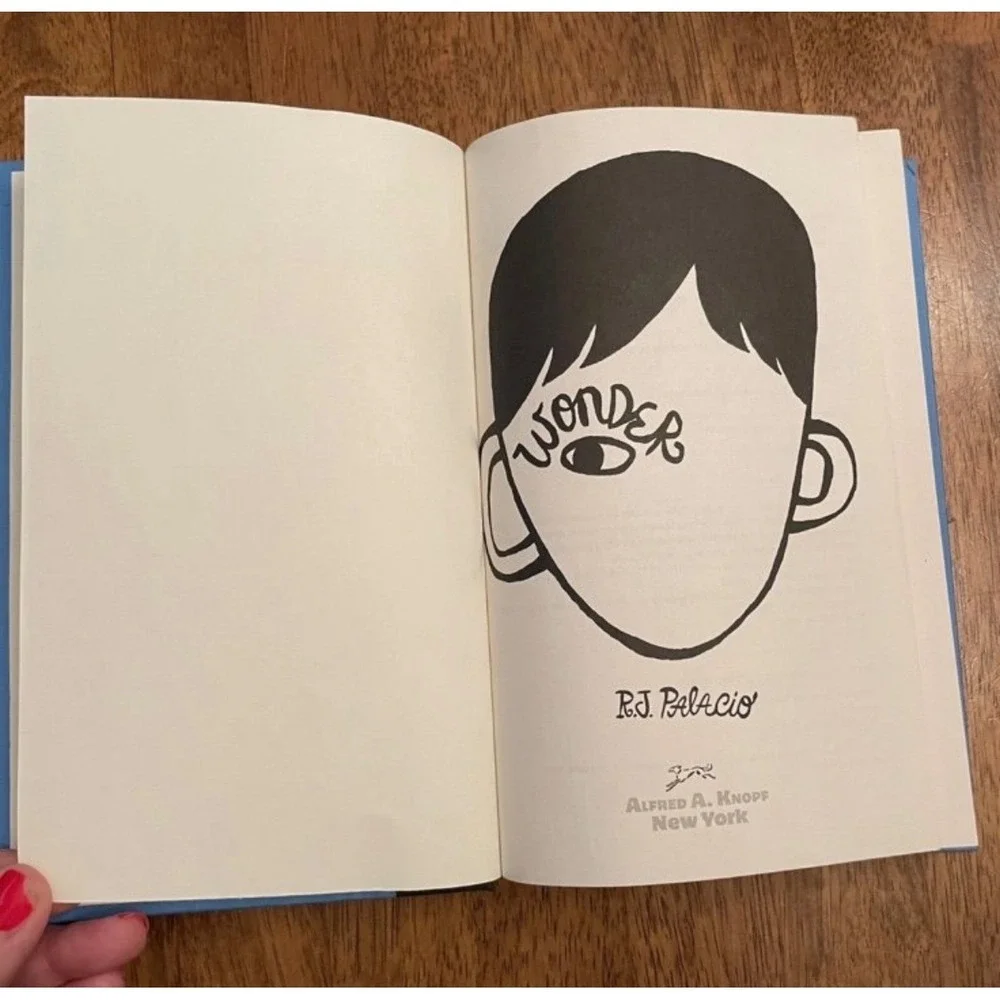 Wonder by R.J. Palacio Hardcover Book Alfred A. Knopf Choose Kind Blue Black